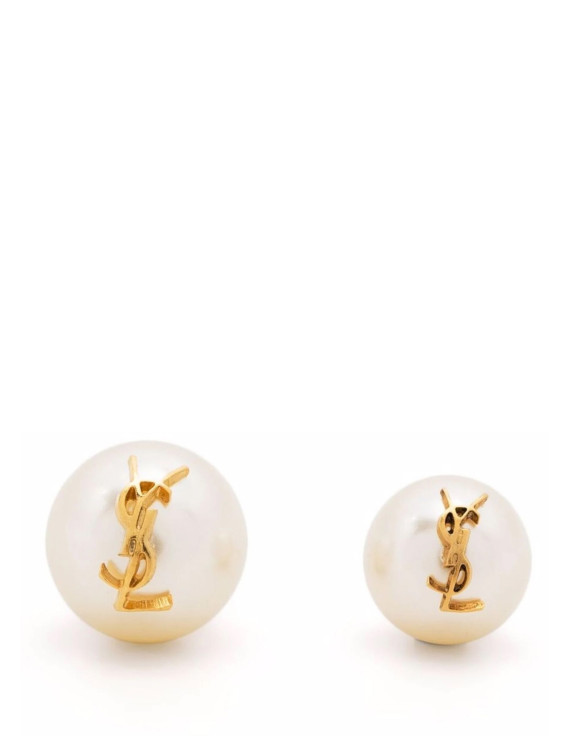 Серьги SAINT LAURENT 'Asymetrique Perle’ earrings (691563Y15269018) #1
