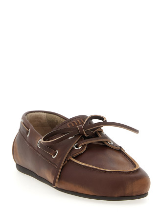 Лоферы MIU Vintage boat shoe (5D123EF0053F33F0038) #