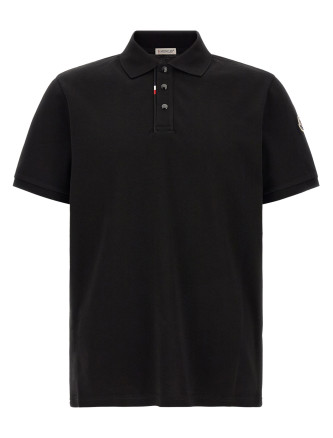 Поло MONCLER Tricolor detail polo shirt