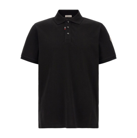 Поло MONCLER Tricolor detail polo shirt