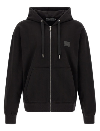 Толстовка DOLCE & GABBANA Logo plaque hoodie