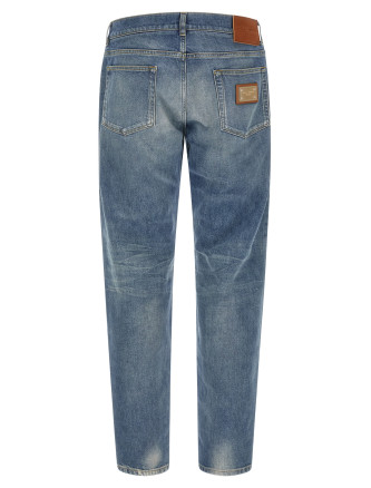 Джинсы DOLCE & GABBANA Logo plaque jeans (GY07CDG8PO4S9001) #
