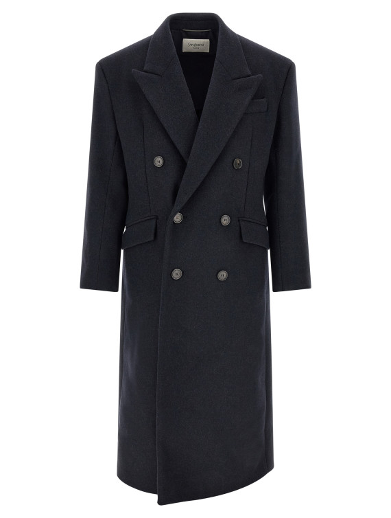 Пальто, тренч SAINT LAURENT Double-breasted coat (867515Y1O104140) #1