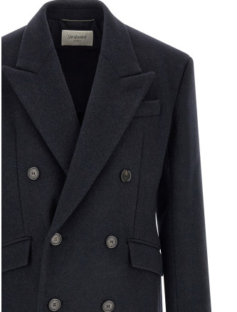 Пальто, тренч SAINT LAURENT Double-breasted coat (867515Y1O104140) #
