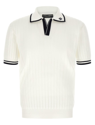 Поло DOLCE & GABBANA Flat ribbed polo shirt