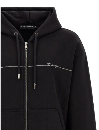 Толстовка DOLCE & GABBANA Logo embroidery hoodie (G9CEGZG7P9PN0000) #