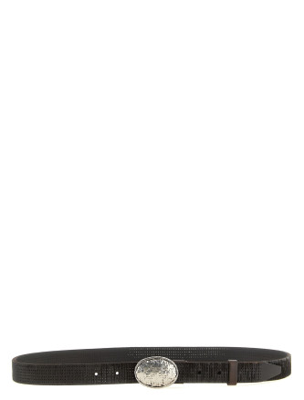 'Texture' leather belt