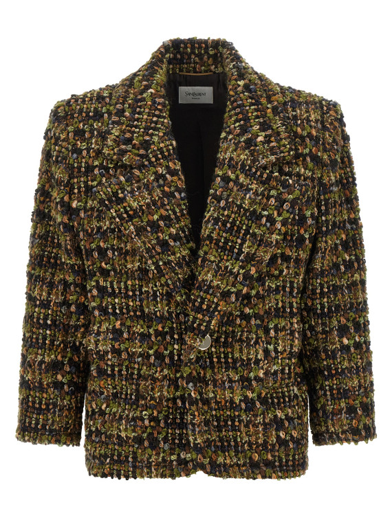 Пиджак, костюм SAINT LAURENT Bouclé tweed blazer (871063Y3L803113) #1