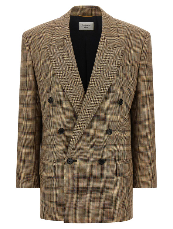 Пиджак, костюм SAINT LAURENT Prince of Wales houndstooth blazer (871065Y3L612242) #1