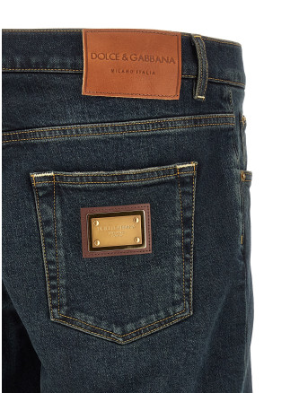 Джинсы DOLCE & GABBANA Logo plaque jeans (GY07CDG8PM5S9001) #