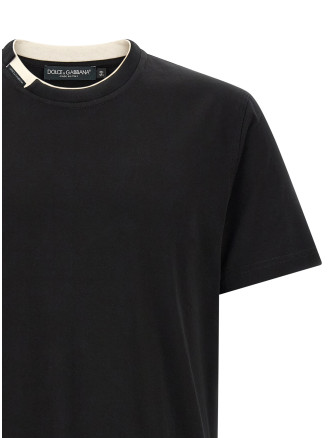 Футболка DOLCE & GABBANA Double-layer collar t-shirt (G8TW5TFU7EQN0000) #