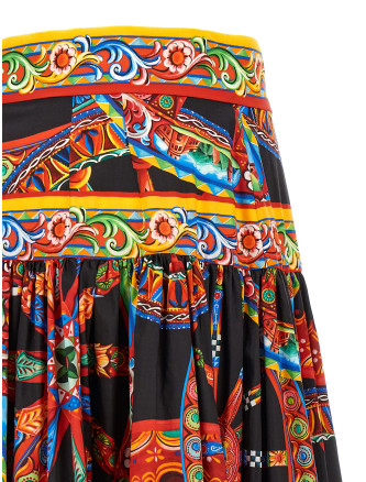 Юбка макси DOLCE & GABBANA 'Carretto' (F4CELTGDDTFS9000) #