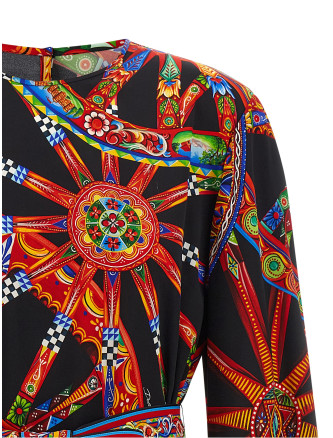 Мини-платье DOLCE & GABBANA 'Carretto' (F623ATFSA9UHN6CL) #
