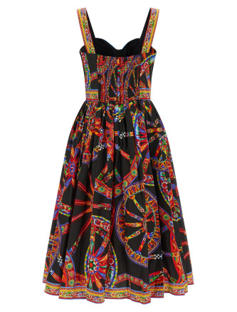 Платье миди DOLCE & GABBANA 'Carretto' (F615YTGDDTFS9000) #