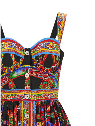 Платье миди DOLCE & GABBANA 'Carretto' (F615YTGDDTFS9000) #