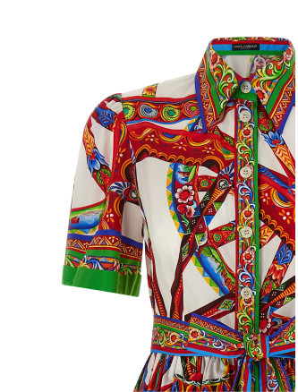 Платье миди DOLCE & GABBANA 'Carretto' (F6JFNTGDDTFS9000) #