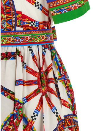 Платье миди DOLCE & GABBANA 'Carretto' (F6JFNTGDDTFS9000) #