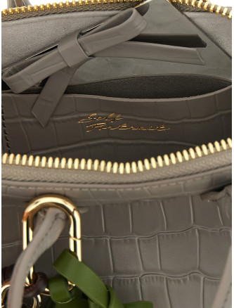 Сумка SELF PORTRAIT 'Croc Leather Mini Toast' (PF26316GRGREY) #