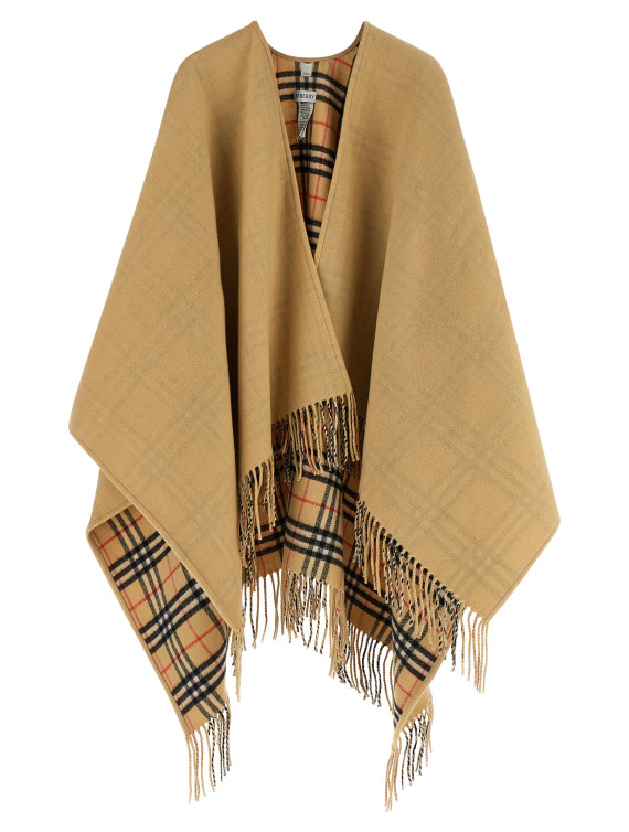 Накидка BURBERRY Check wool reversible cape (8122805SANDSAND) #1