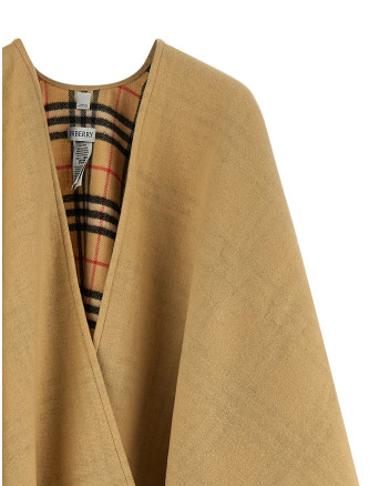 Накидка BURBERRY Check wool reversible cape (8122805SANDSAND) #