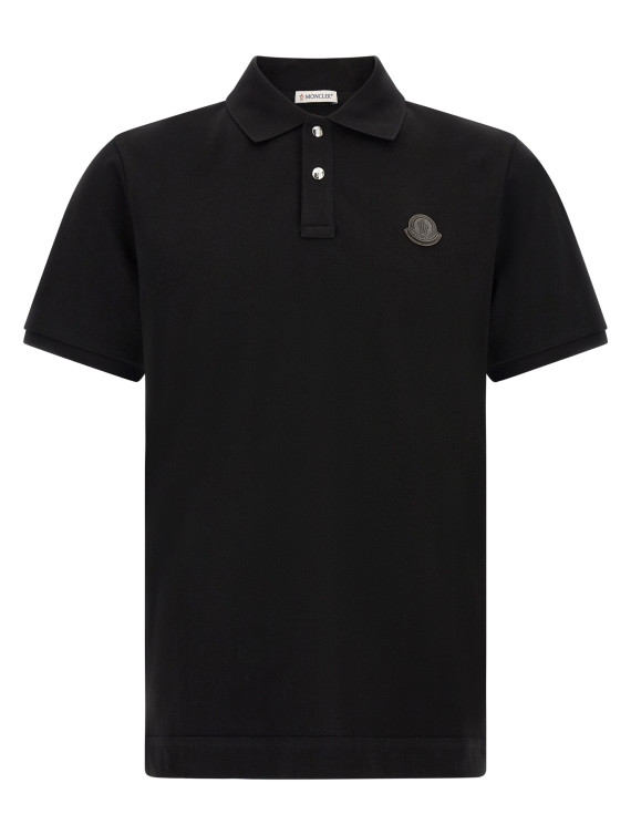 Поло MONCLER Leather logo patch polo shirt (L20918A0001384556999) #1
