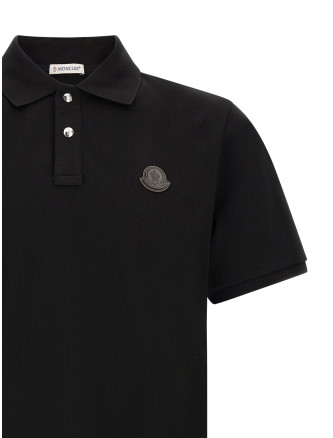 Поло MONCLER Leather logo patch polo shirt (L20918A0001384556999) #