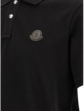 Поло MONCLER Leather logo patch polo shirt (L20918A0001384556999) #