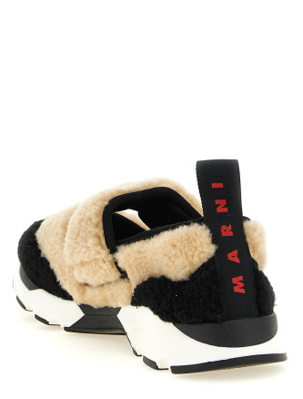 Кроссовки MARNI Mary Jane fur sneakers (SNZW020602P9282ZO559) #