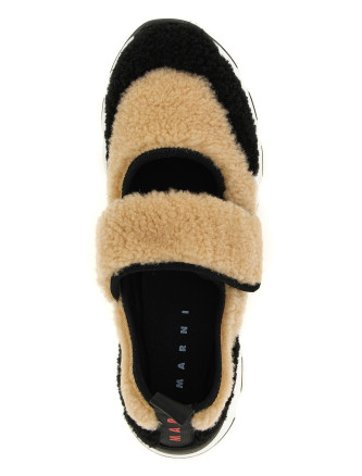 Кроссовки MARNI Mary Jane fur sneakers (SNZW020602P9282ZO559) #
