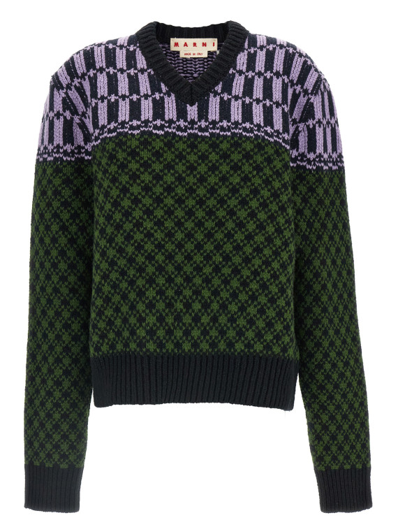 Свитер MARNI Sweater with geometric pattern (CVMG0157Q0UFH101MXV66) #1