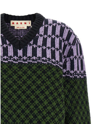 Свитер MARNI Sweater with geometric pattern (CVMG0157Q0UFH101MXV66) #