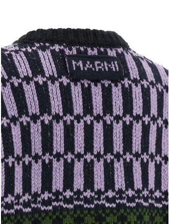 Свитер MARNI Sweater with geometric pattern (CVMG0157Q0UFH101MXV66) #