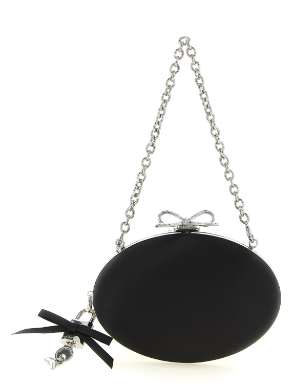 Клатч SELF PORTRAIT Clutch satin Oval (PF26322BBBLACK) #1