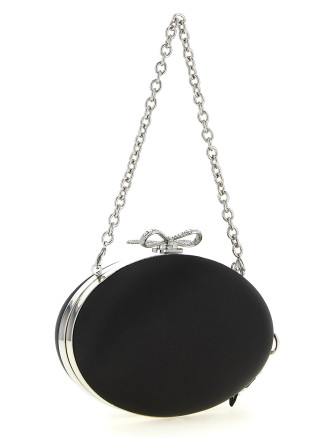Клатч SELF PORTRAIT Clutch satin Oval (PF26322BBBLACK) #