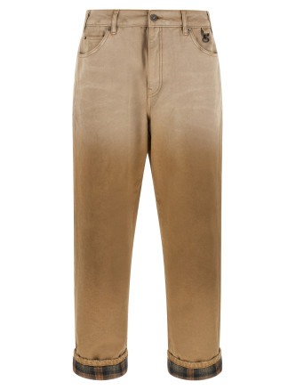 Брюки GOLDEN GOOSE Journey Russell trousers with check lapels