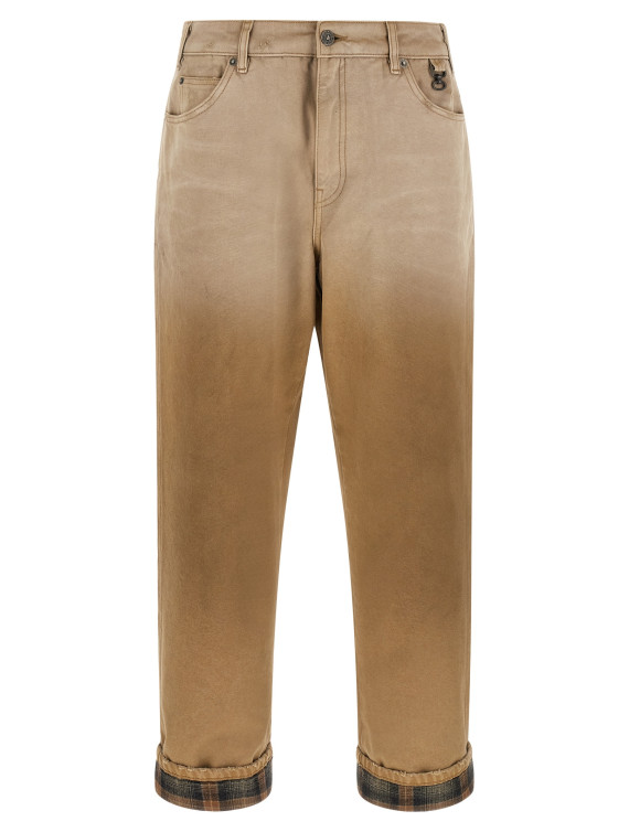 Брюки GOLDEN GOOSE Journey Russell trousers with check lapels (GMP02748P0026565555955559) #1