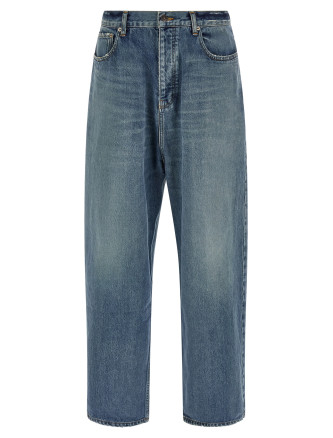 Джинсы BALENCIAGA Distressed baggy jeans