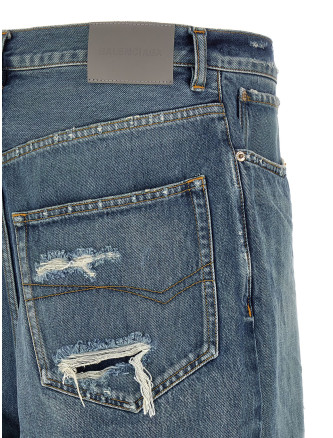 Джинсы BALENCIAGA Distressed baggy jeans (745213TDW145002) #