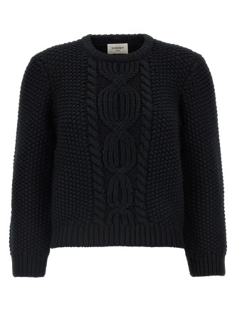 Свитер SAINT LAURENT Wool sweater with processing