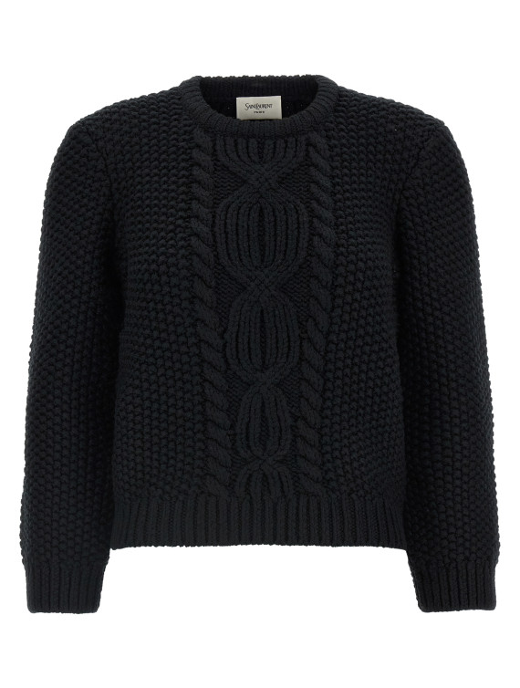Свитер SAINT LAURENT Wool sweater with processing (A004KQY77OL1000) #1
