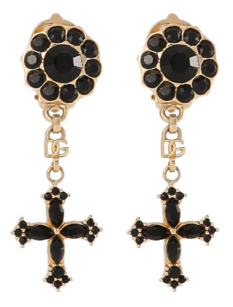 Серьги DOLCE & GABBANA Cross pendant earrings