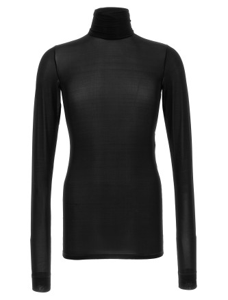 Футболка SAINT LAURENT Semi-transparent turtleneck sweater