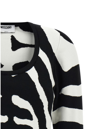 Свитер MOSCHINO Zebra intarsia sweater (A093355061555) #