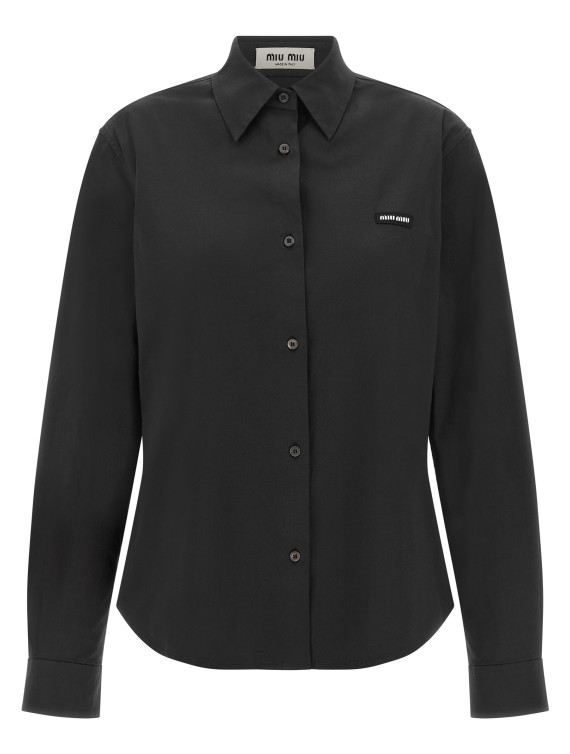 Poplin shirt with logo (MK2061SOOO6472F0002) #1