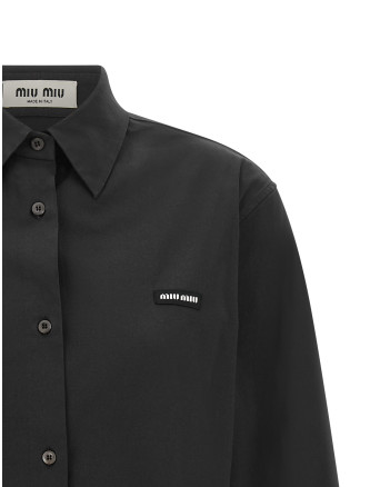 Poplin shirt with logo (MK2061SOOO6472F0002) #