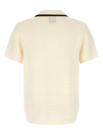 Поло CASABLANCA 'Waffle stitch' (MAW26KW148001WOOLWHITE) #