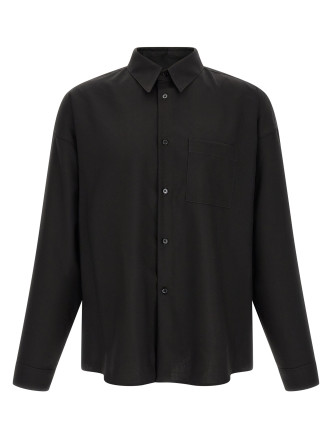 Wool shirt with pocket