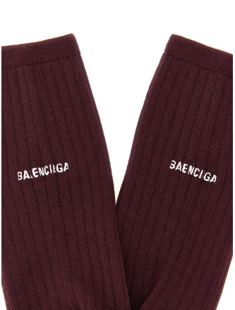 Носки BALENCIAGA Logo embroidery ribbed tights (A001OX4G7B06260) #