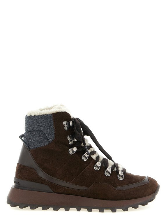Ботинки BRUNELLO CUCINELLI Lace-up ankle boots with hooks (MZSFG3377C9885) #1