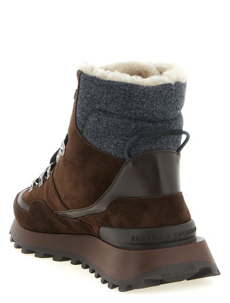 Ботинки BRUNELLO CUCINELLI Lace-up ankle boots with hooks (MZSFG3377C9885) #